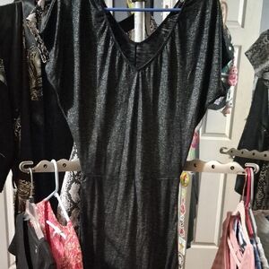 Express Metallic Black Dress